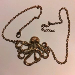 Vintage costume octopus necklace